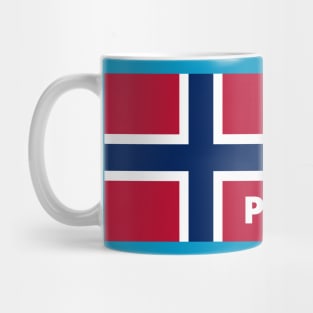 Porsgrunn City in Norwegian Flag Mug